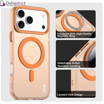 Imak smūgiams atsparus dėklas su magsafe - oranžinis (Apple Iphone 17 Pro/Iphone 18 Pro)